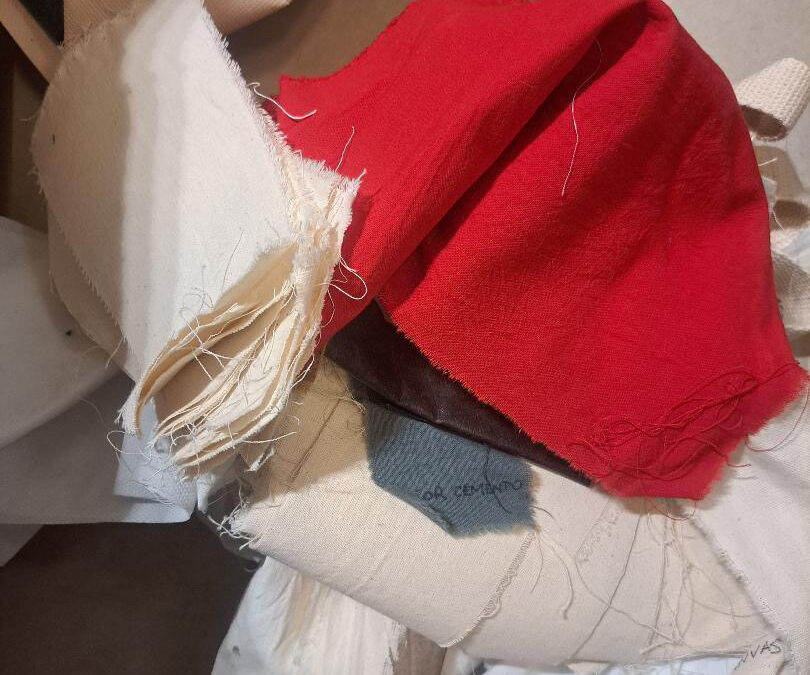 Retazos textiles y vellón