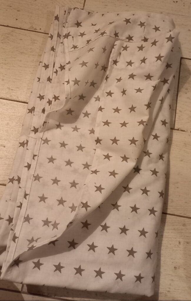 Cortina de baño de tela estrellas