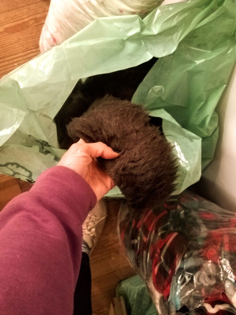 Retazos textiles, piel sintética